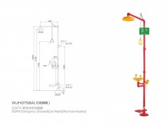 WJH0759A紧急冲淋洗眼器0758A复合式冲淋洗眼器图2